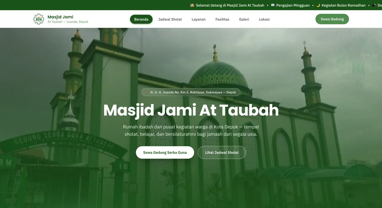 Masjid Jami At Taubah Website
